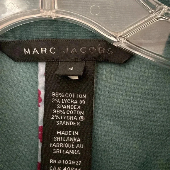 Marc Jacobs Turquoise Corduroy Jacket - Picture 3 of 4